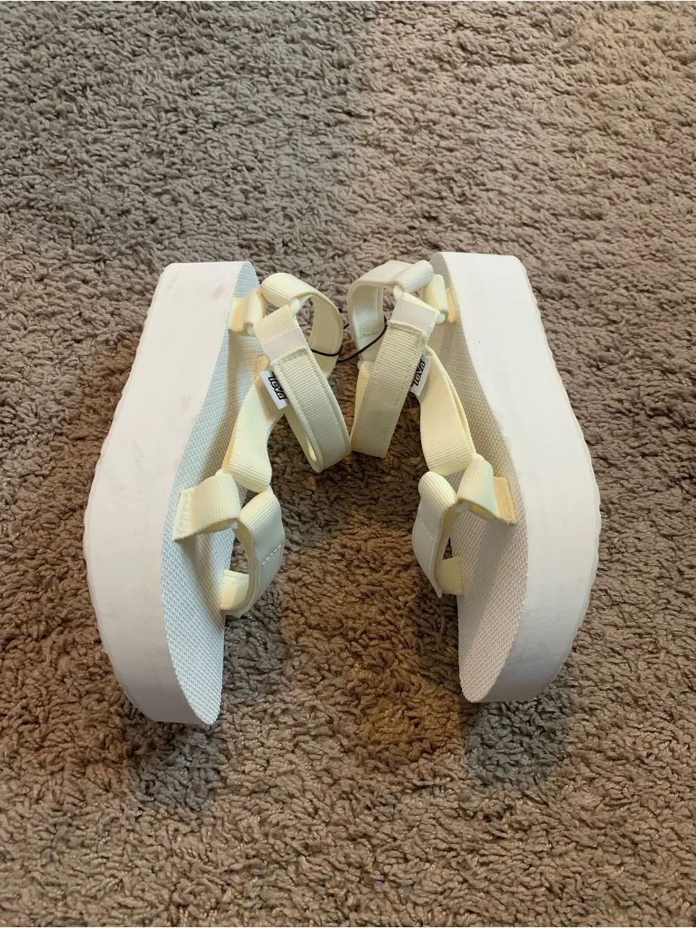Teva White Platform Universal Sandals